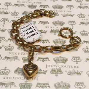 Juicy Couture bracelet gold tone link starter with charm